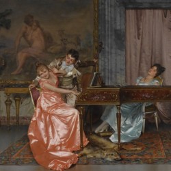 Flirting over the piano